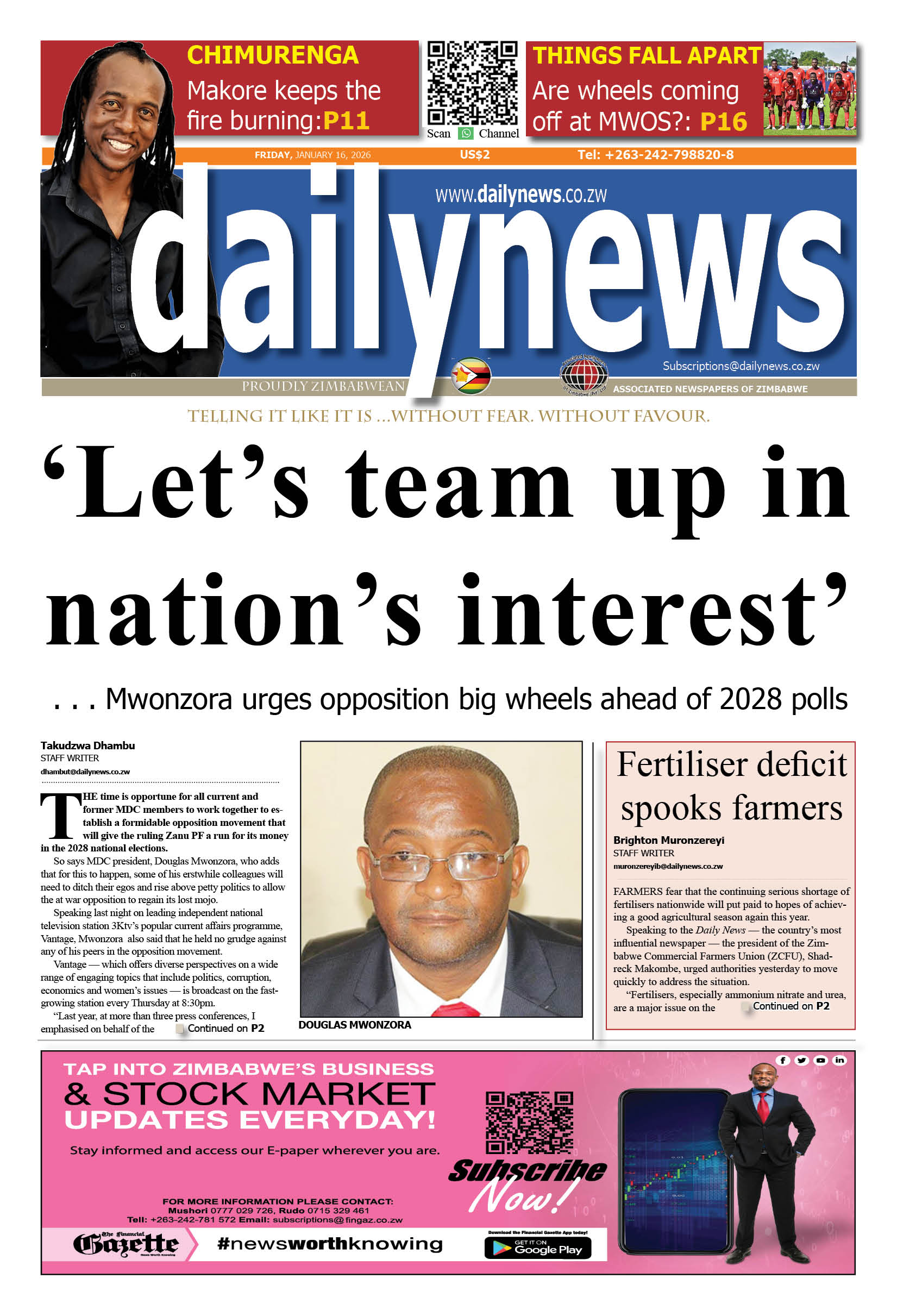 Friday 16 January 2026